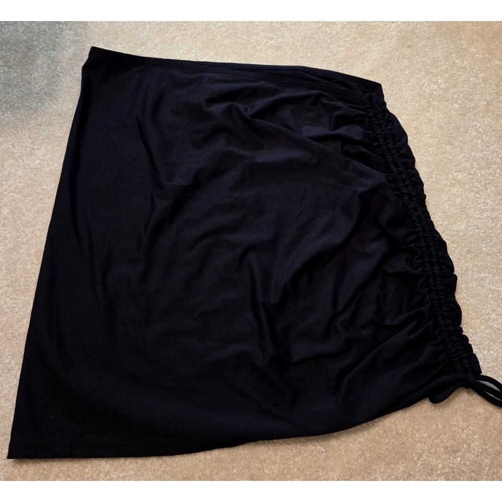 CALIA Ruched Drawstring High Rise Swim Skirt Women's XS NWOT